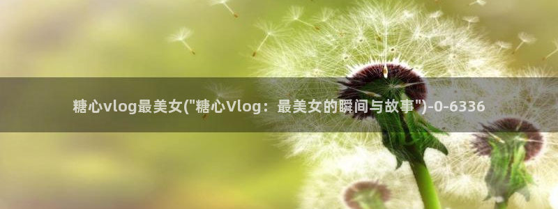 糖心vlog入口官网：糖心vlog最美女(\